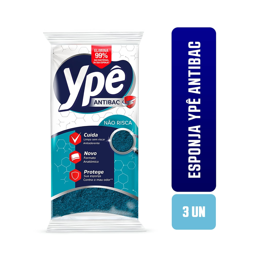 Esponja Ypê Antibac 3 Unidades