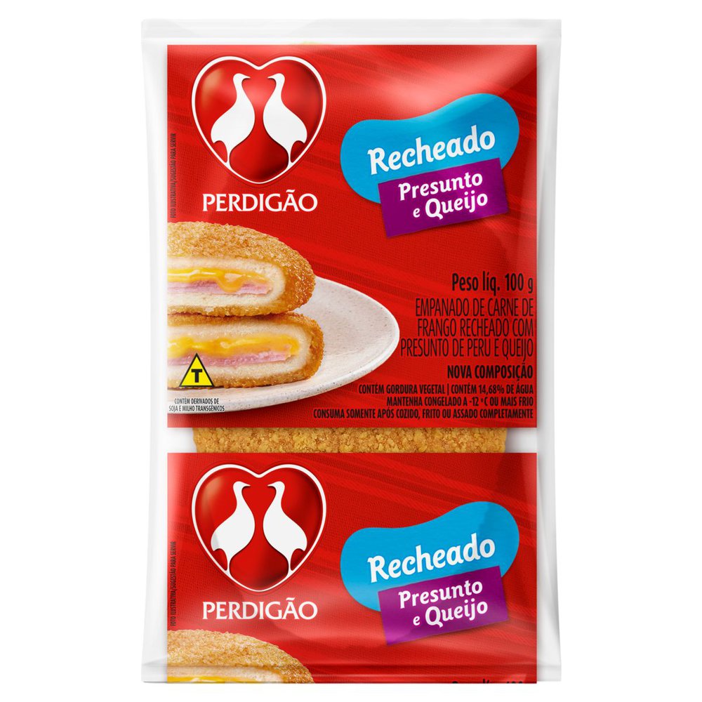 Steak de Frango Perdigão Dia a Dia Recheado com Presunto de Peru e QueijoPacote 100g