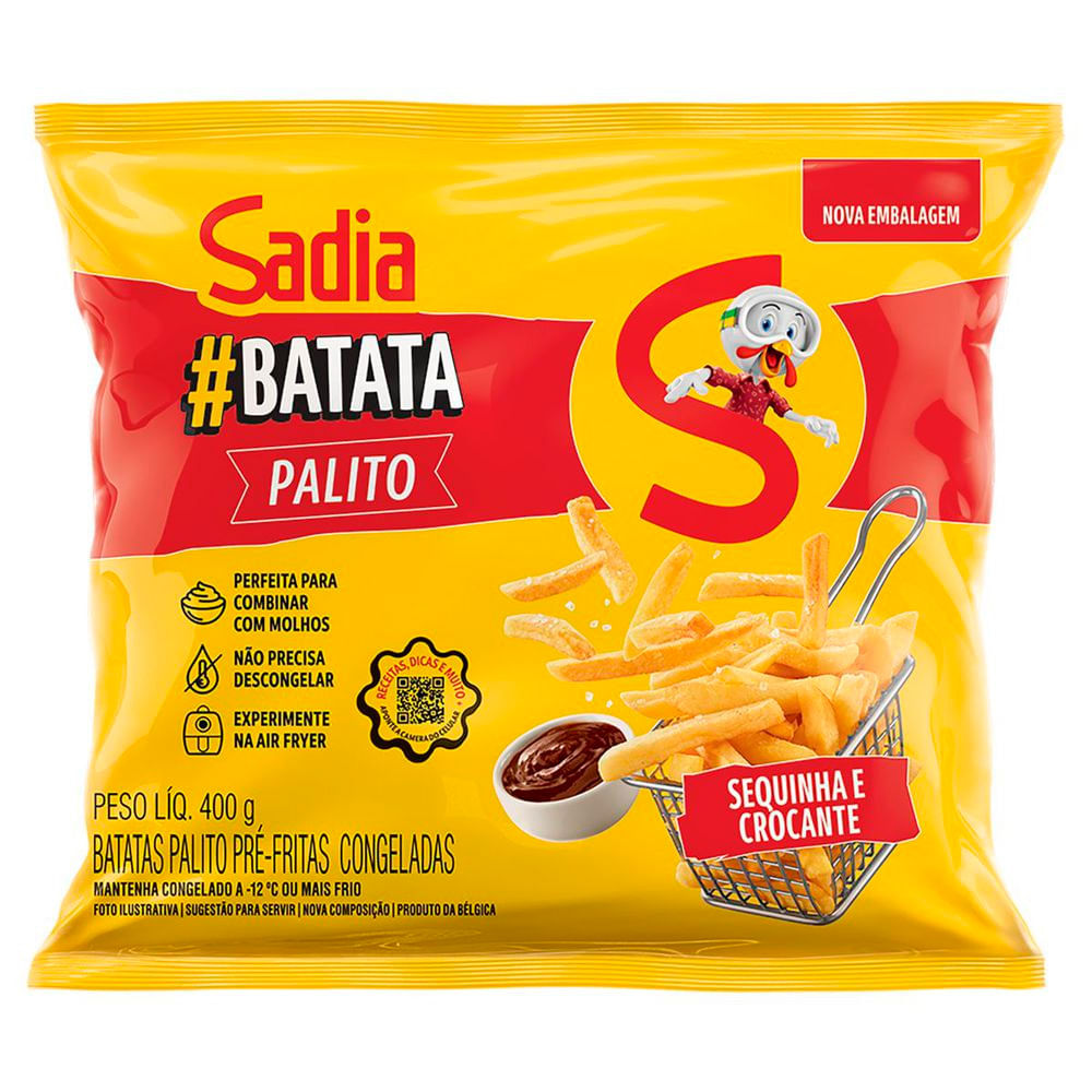 Batata Palito Sadia Pré-Frita Congelada 400g