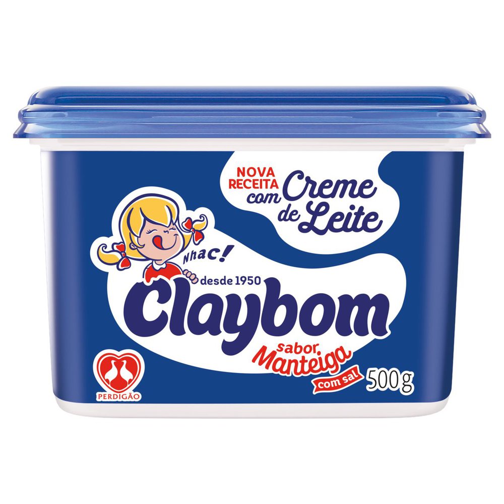 Margarina Sabor Manteiga Claybom com Sal Pote 500g
