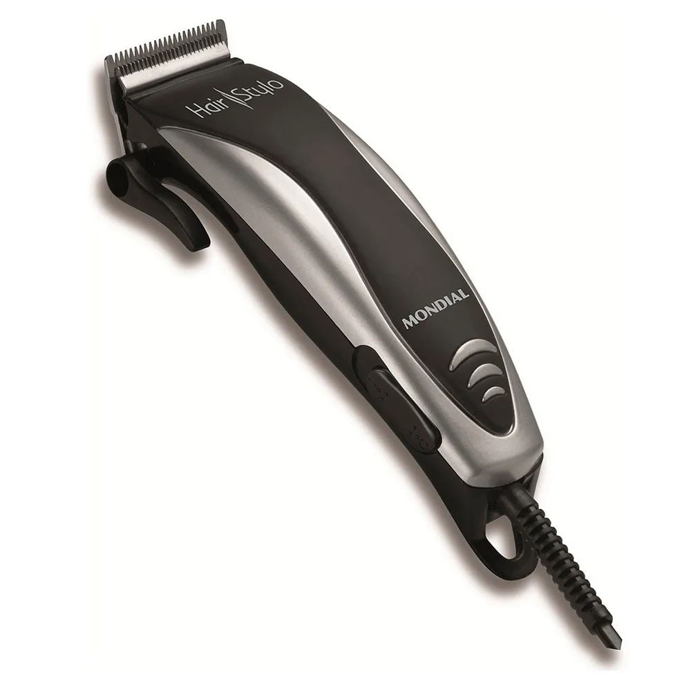 Máquina de Cortar Cabelo Mondial CR-02 Stylo Preta 220V