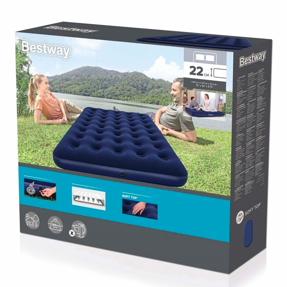 Colchão Inflável Bestway Casal Full Azul 67002