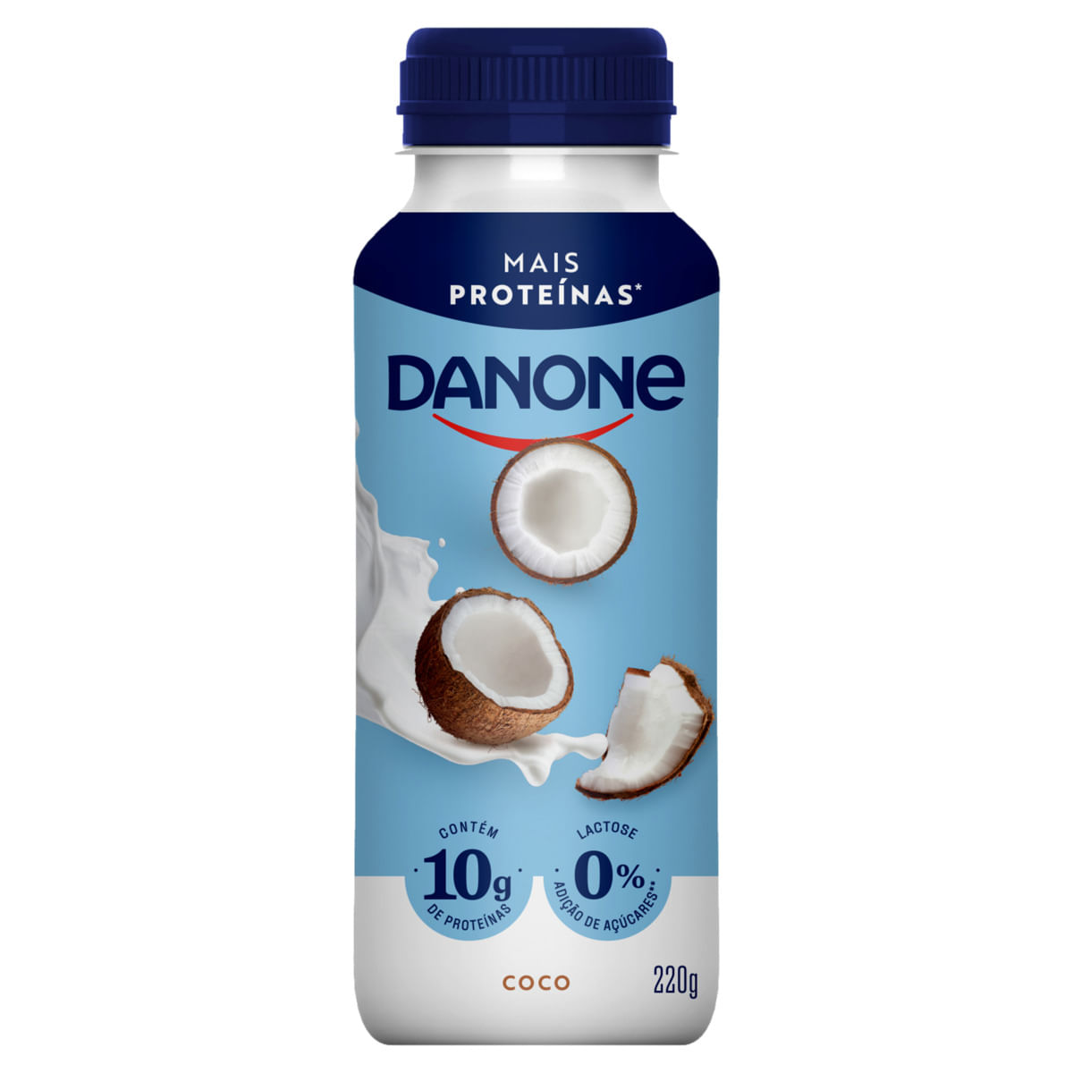 Iogurte Desnatado Danone 10g de Proteínas 0% Lactose sem Açúcar Coco 220g