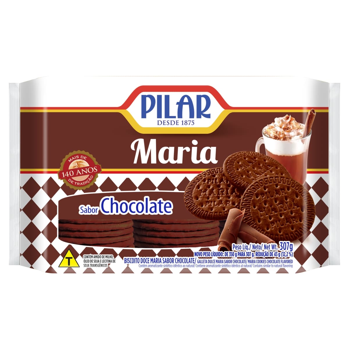 Biscoito Maria Pilar Chocolate 307g