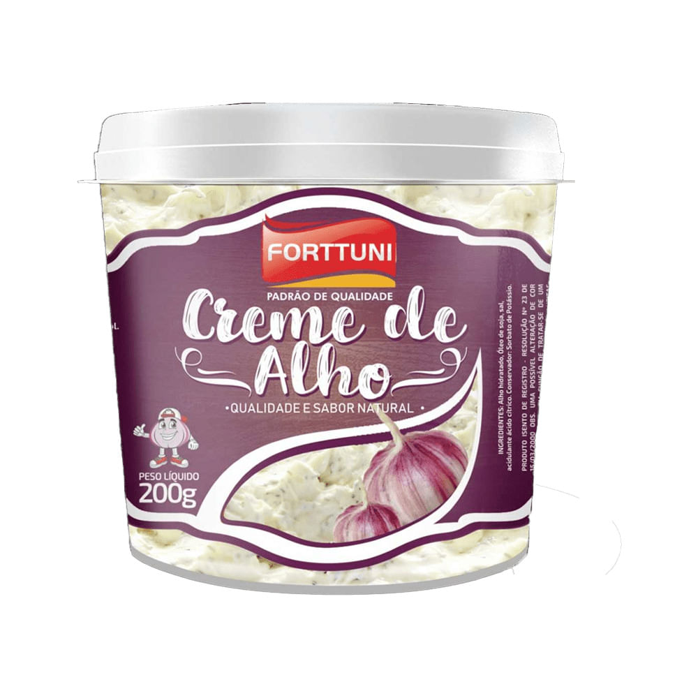 Creme de Alho Forttuni Natural 200g