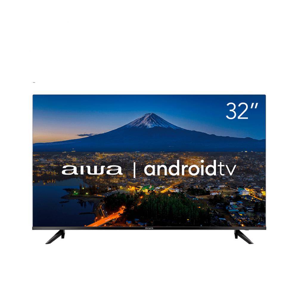 Smart TV 32 Polegadas Aiwa Led AWS-TV-32-BL-02-A Comando de Voz, Dolby Áudio Android Hd