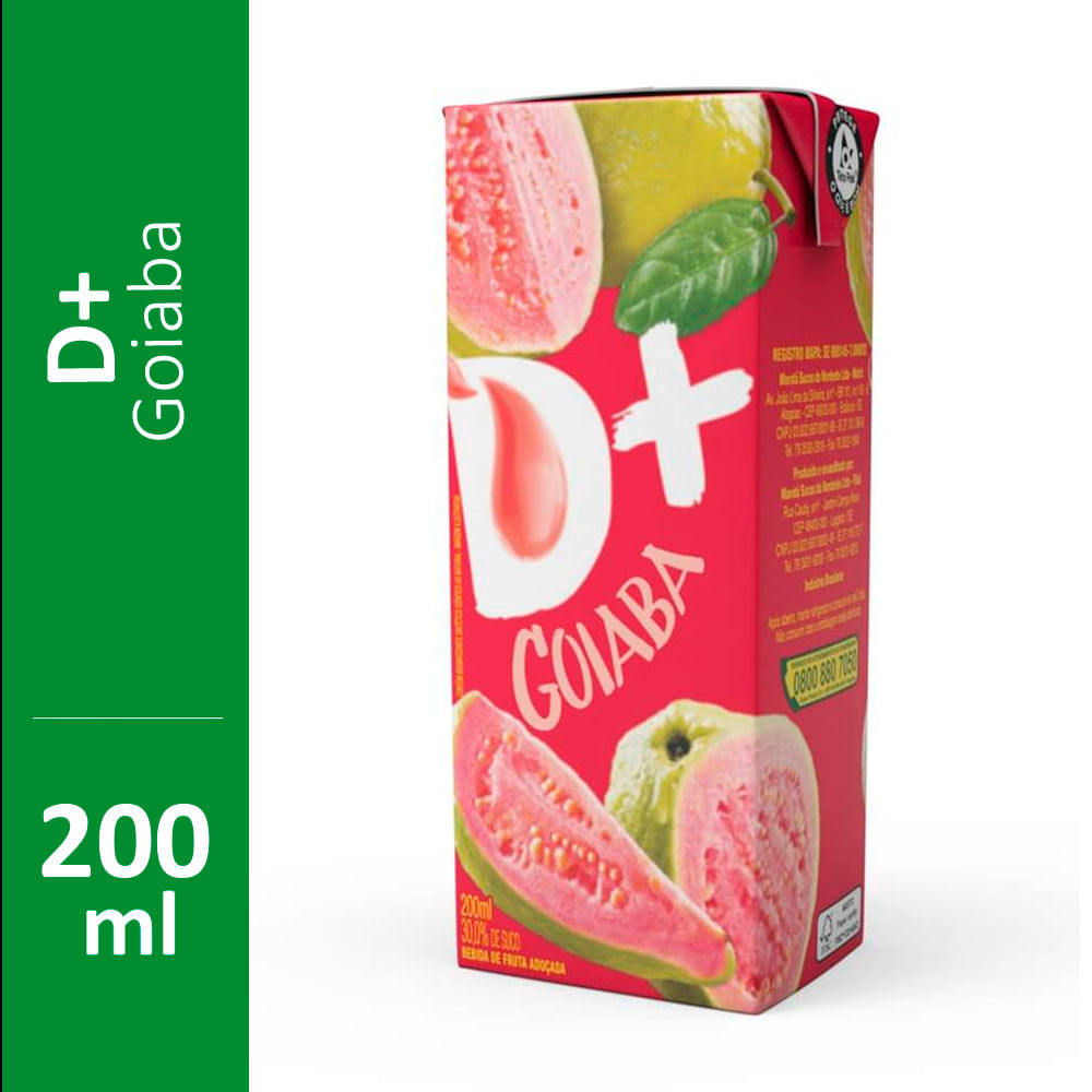 Suco D+ Goiaba Tetra Pak 200ml