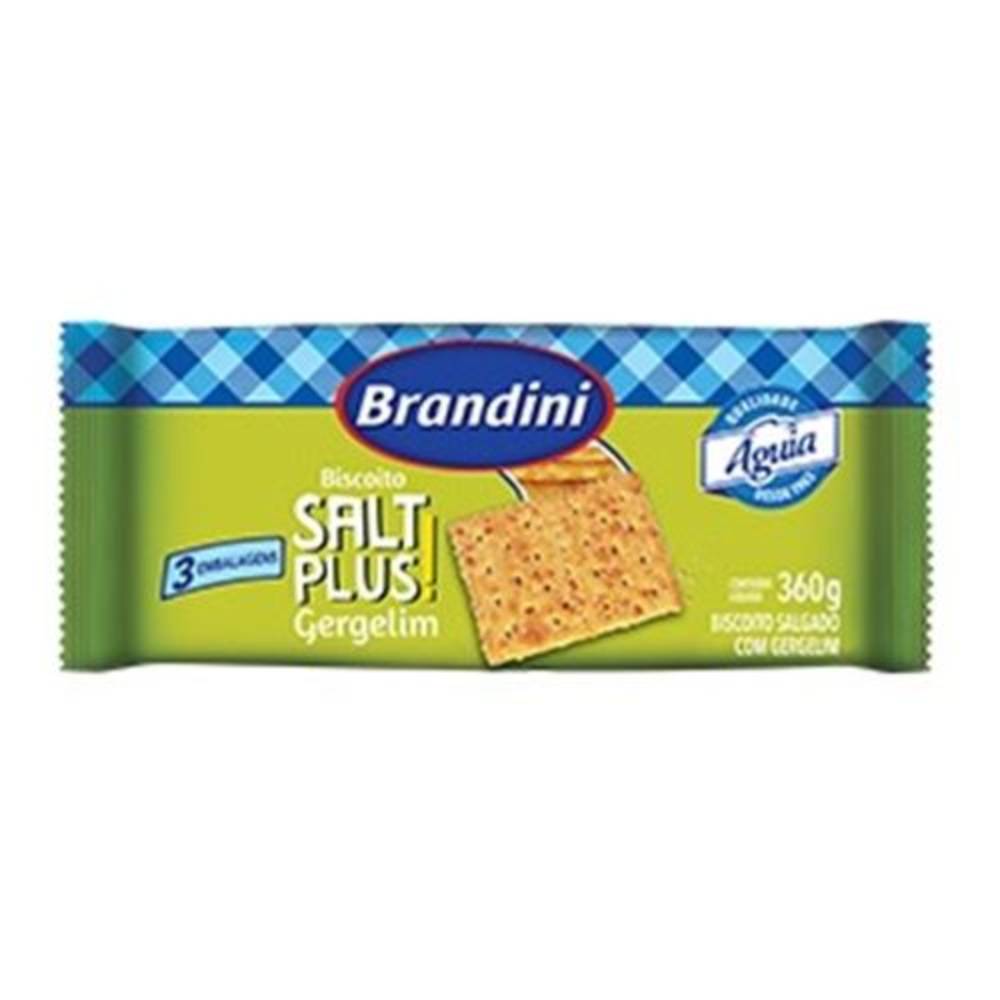 Biscoito Brandini Salt Plus Gergelim 360g