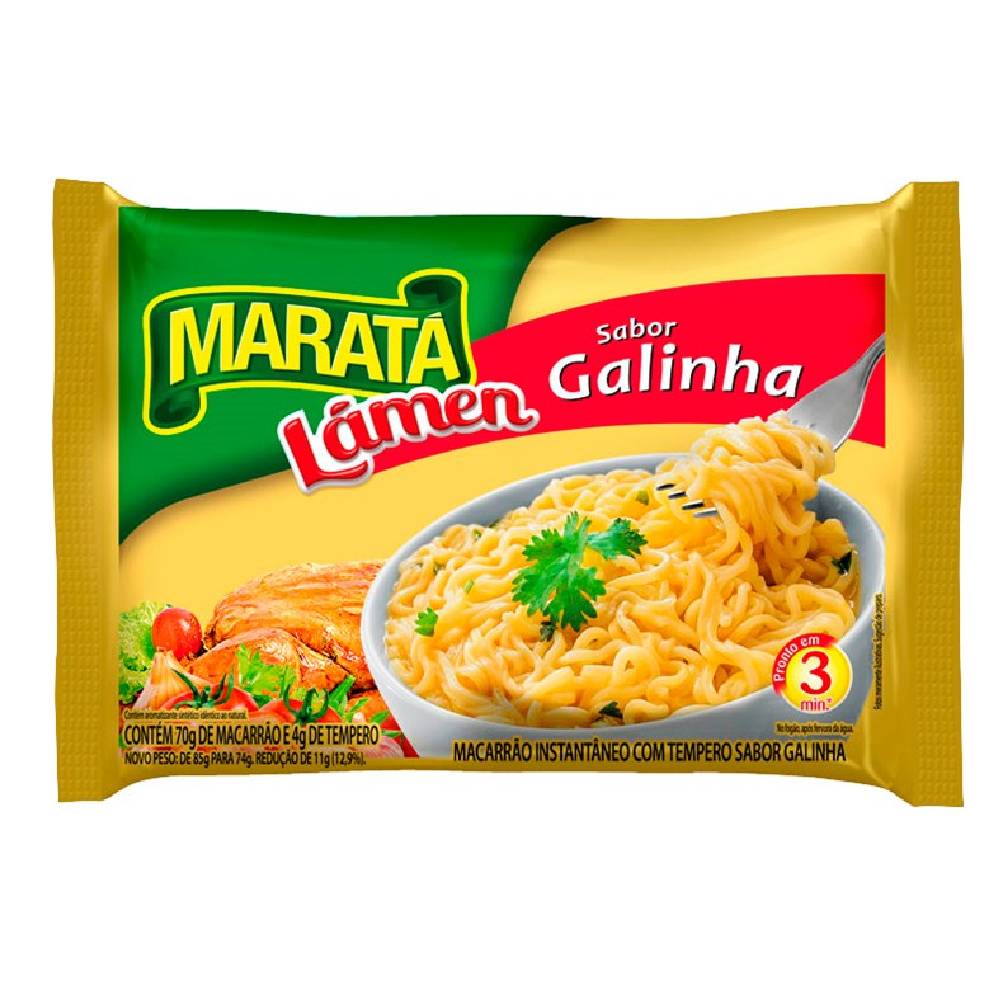 Macarrão Instantâneo Maratá Galinha Caipira 74g