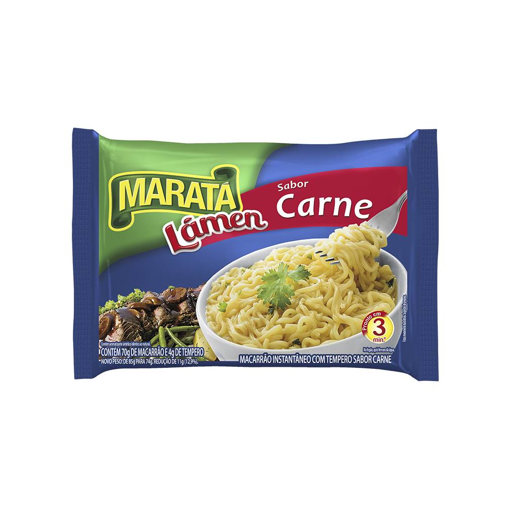 Macarrão Instantâneo Maratá Carne 74g