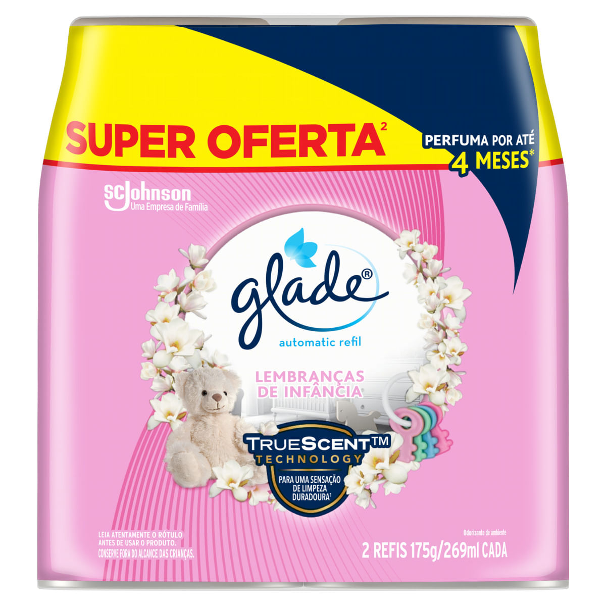 Odorizador de Ambiente Glade Automatic Lembranças de Infância Refil 269ml com 2 Unid Super Oferta