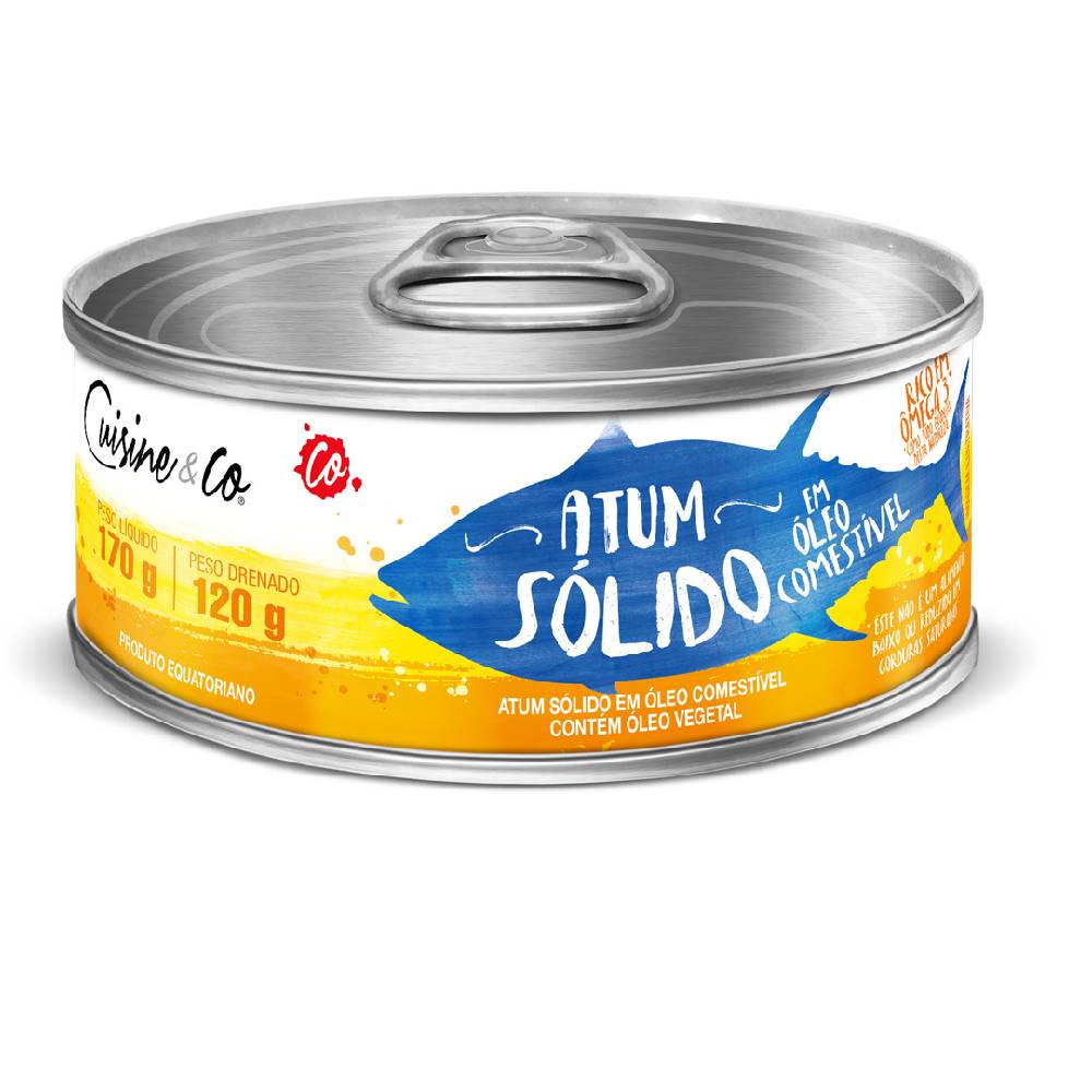 Atum Sólido em Óleo Comestível Cuisine&Co Lata 120g
