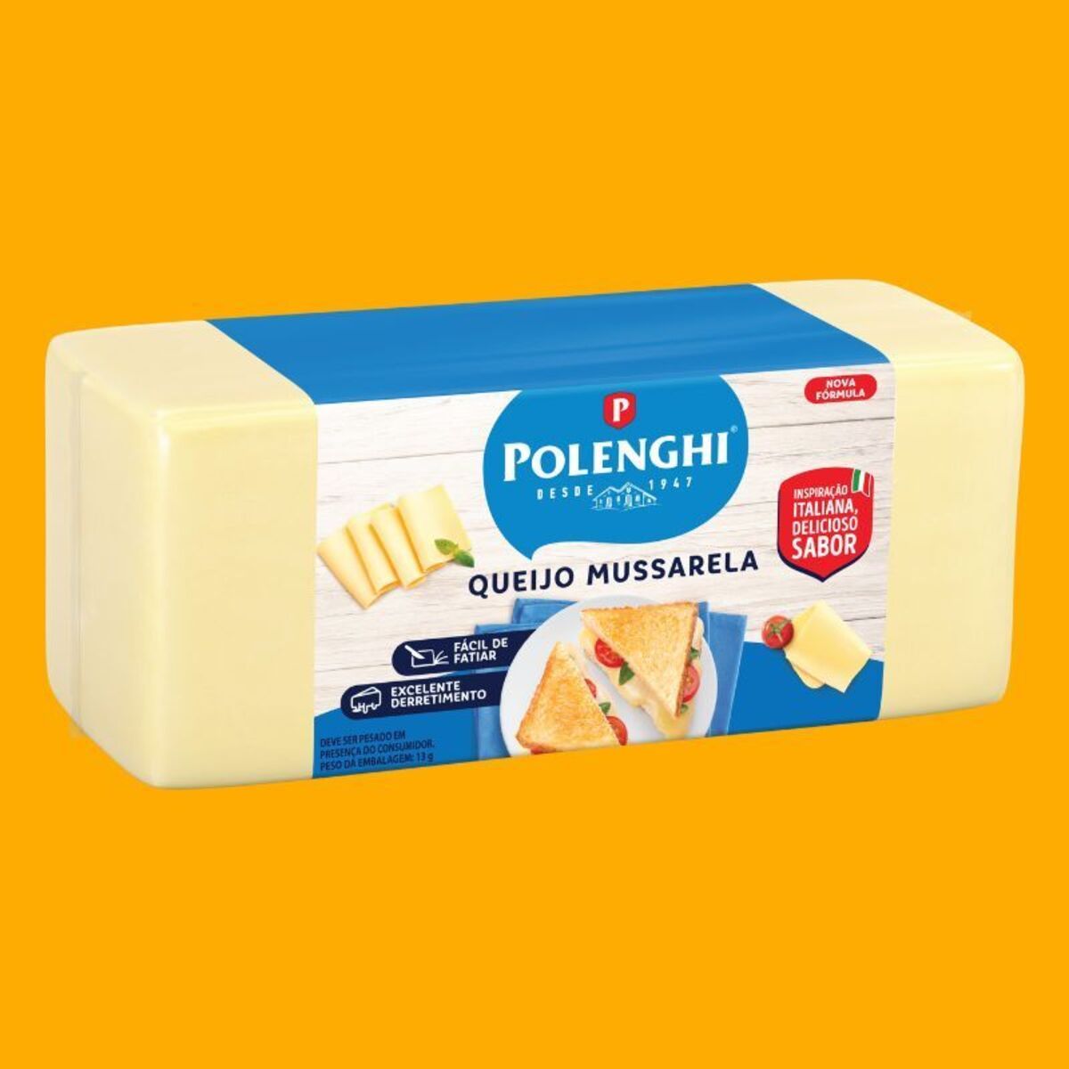 Queijo Mussarela Polenghi Fatiado