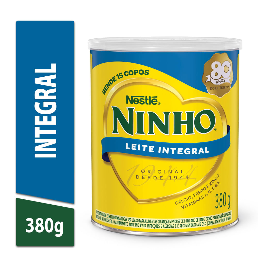Leite em Pó Ninho Integral Forti+ Lata 380g