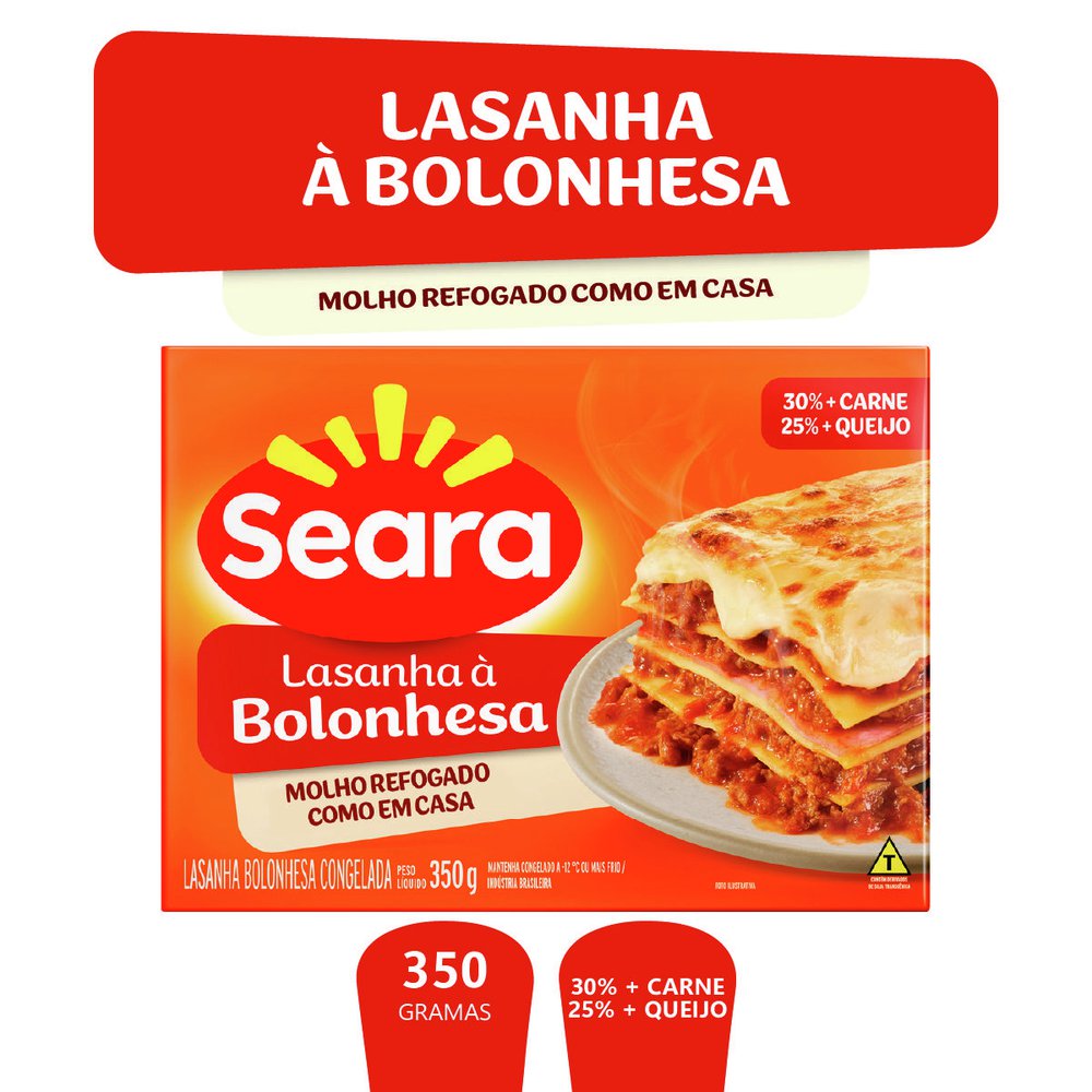 Lasanha Bolonhesa Seara 350g