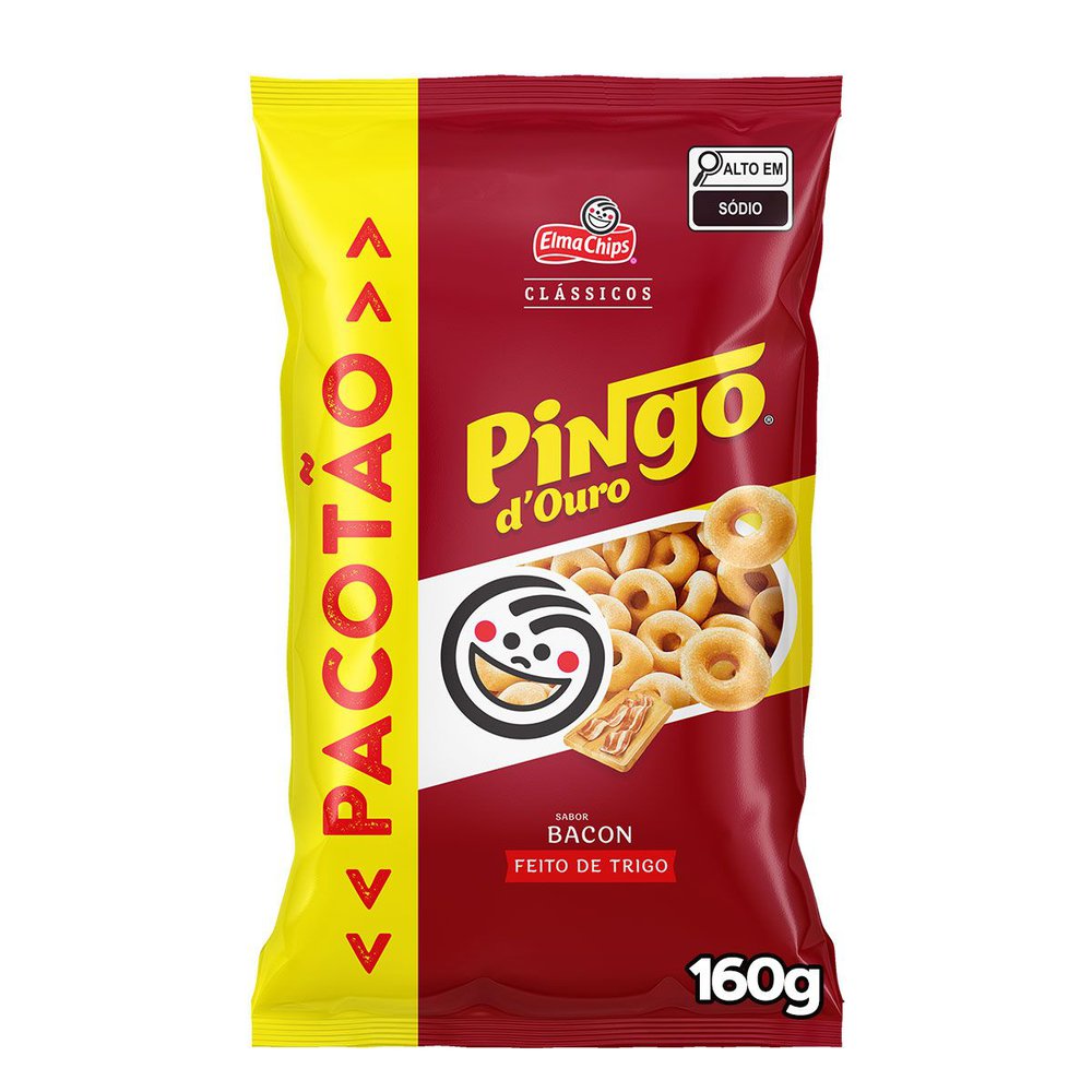 Salgadinho Elma Chips Pingo d'Ouro Clássicos Bacon 160g