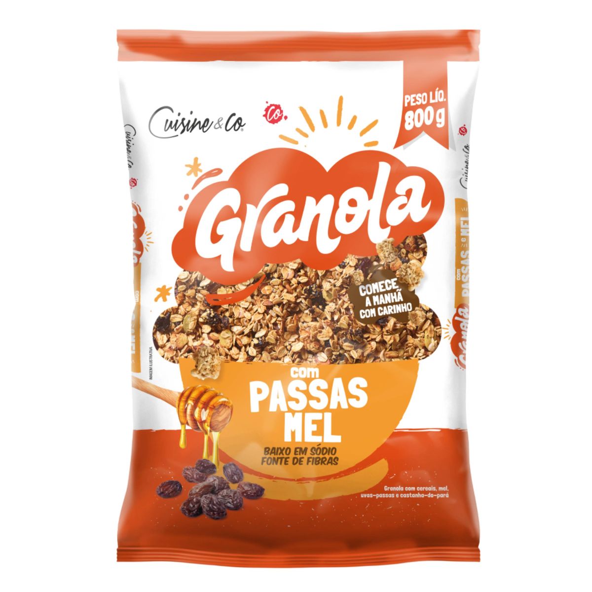 Granola Cuisine&Co Passas e Mel 800g