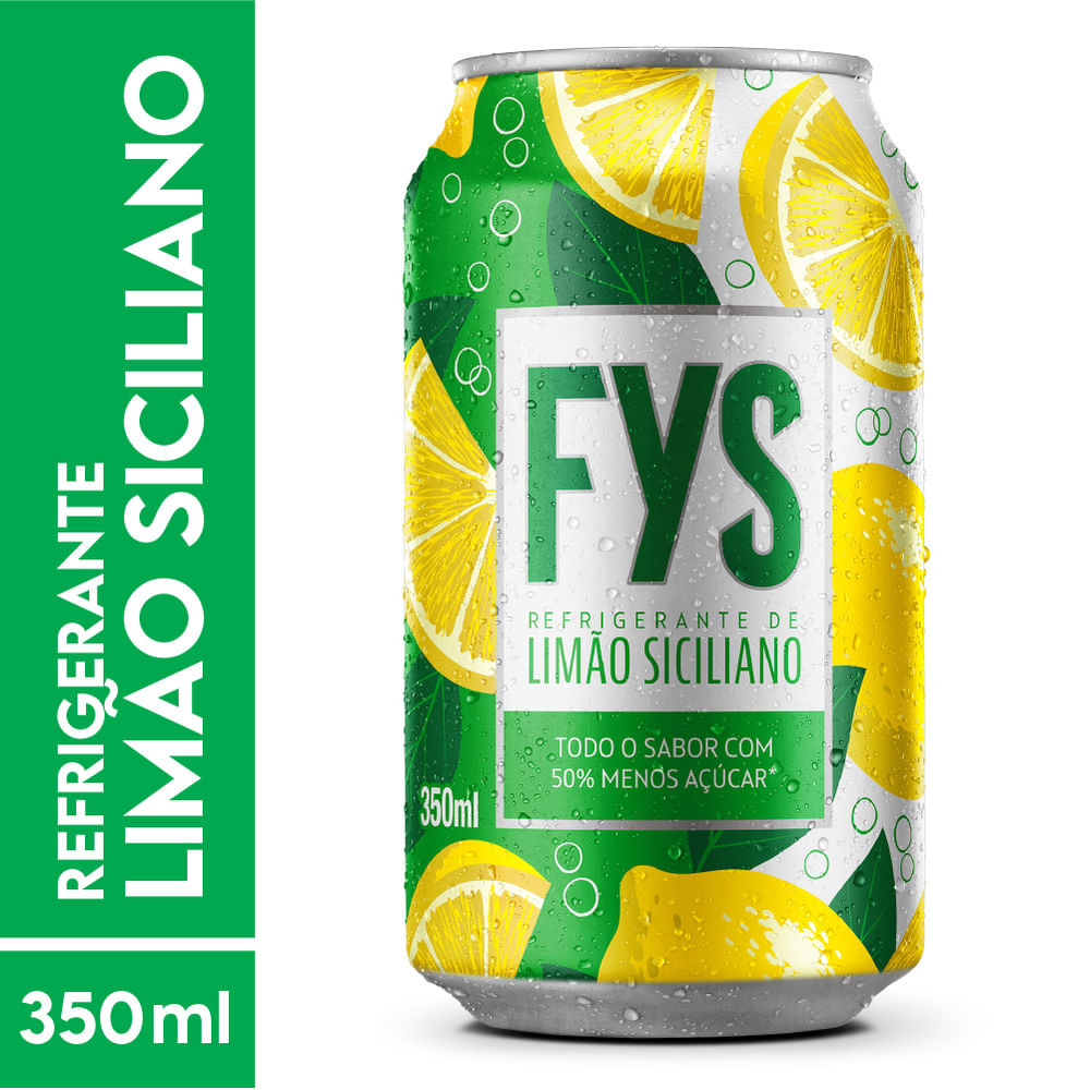 Refrigerante Limão Siciliano FYs Lata 350ml