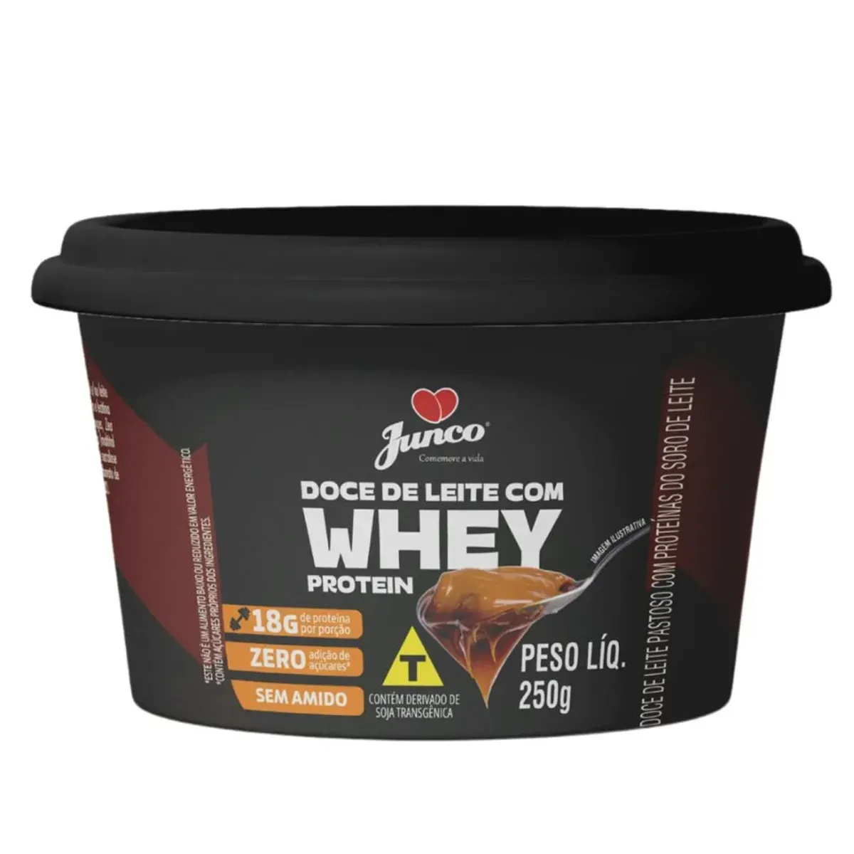 Doce de Leite Junco Whey Protein Zero Açúcar Pote 250g