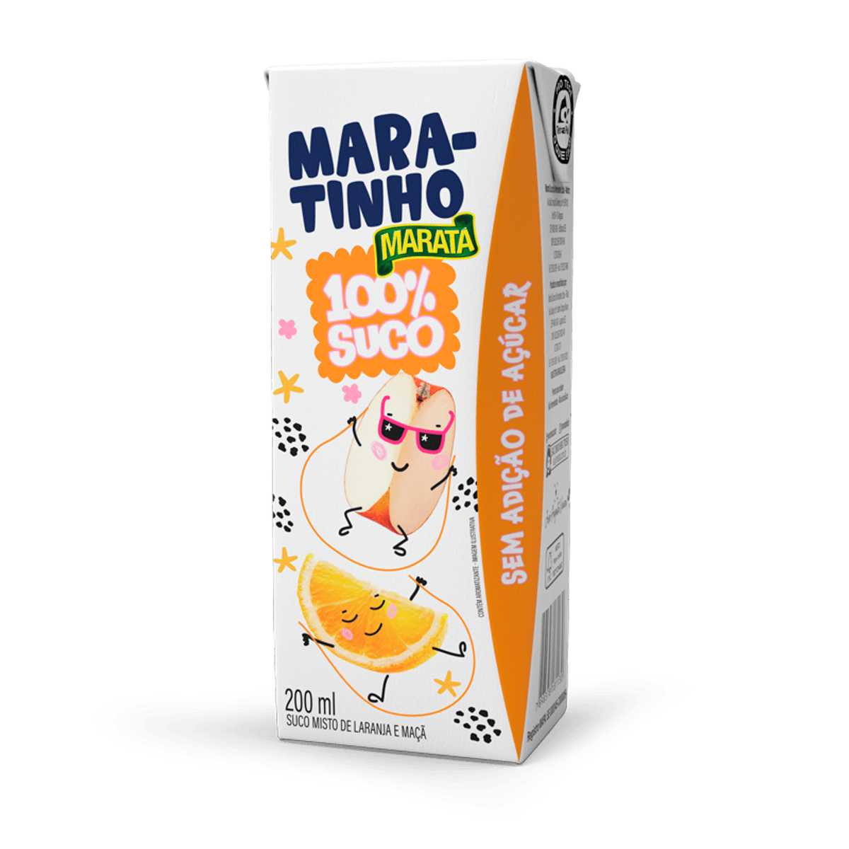 Suco Mara-Tinho 100% Laranja Caixa 200ml