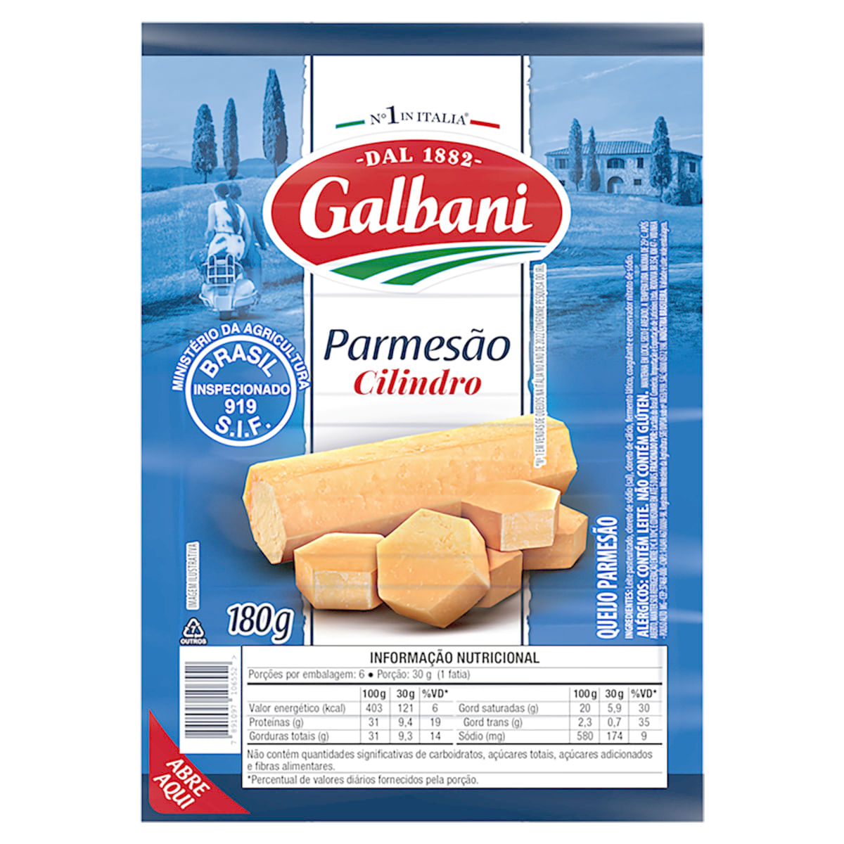 Queijo Parmesão Cilindro Galbani 180g