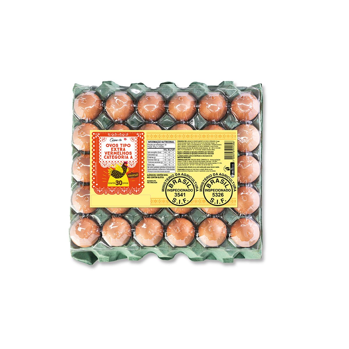 Ovos Vermelho Cuisine&Co Extra com 30 Unidades