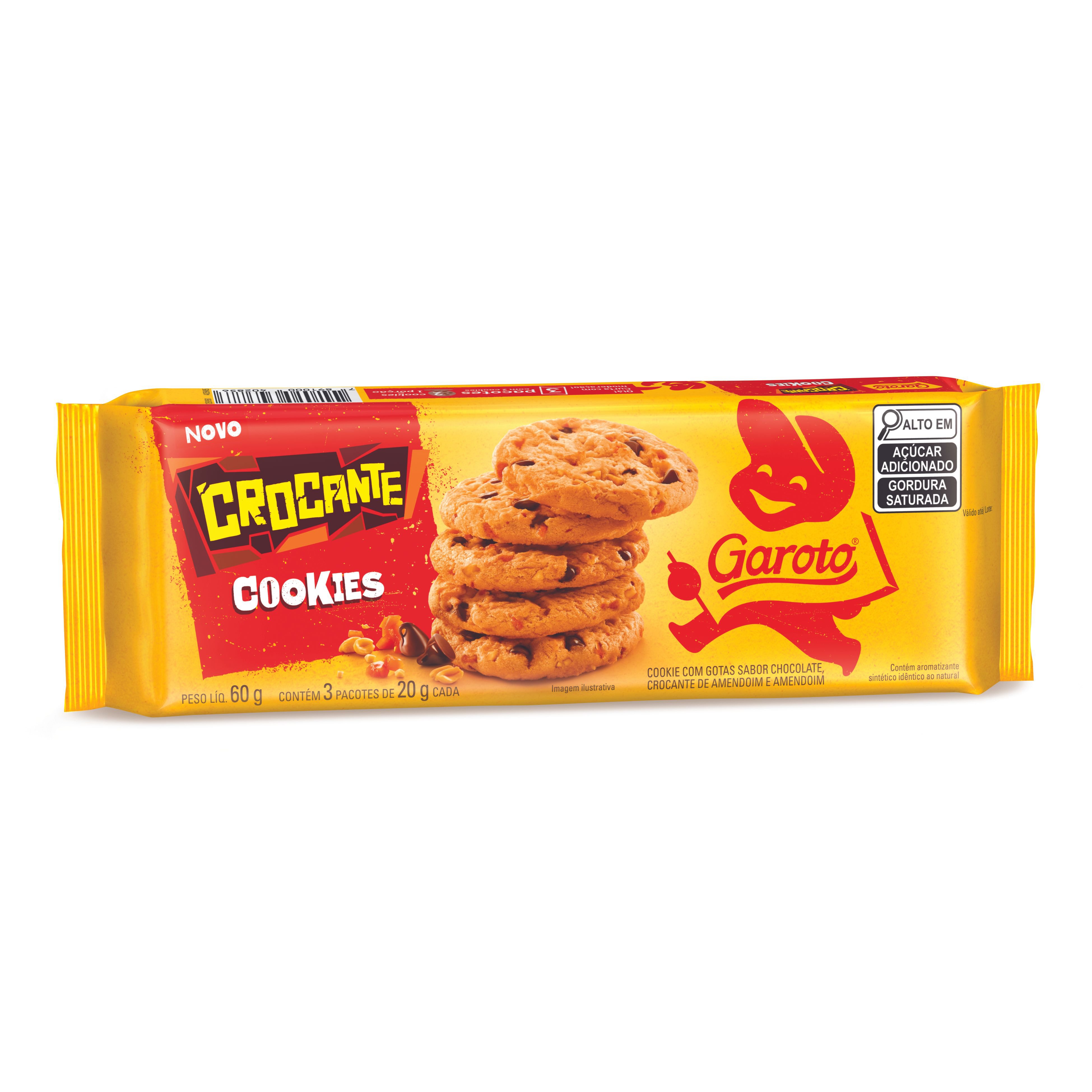 Cookie Garoto Crocante com Gotas de Chocolate 60g