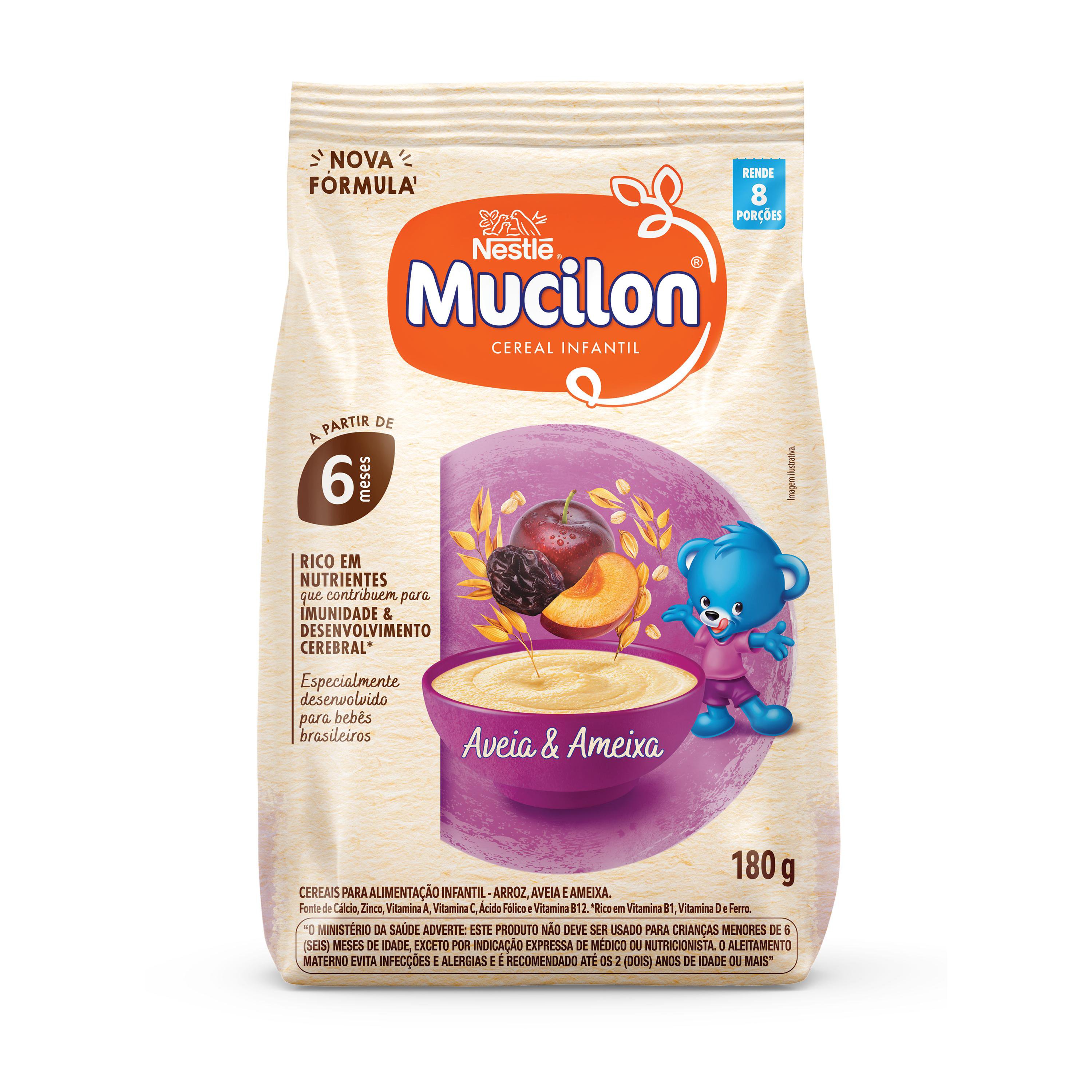 Cereal Infantil Mucilon Aveia Integral e Ameixa 180g