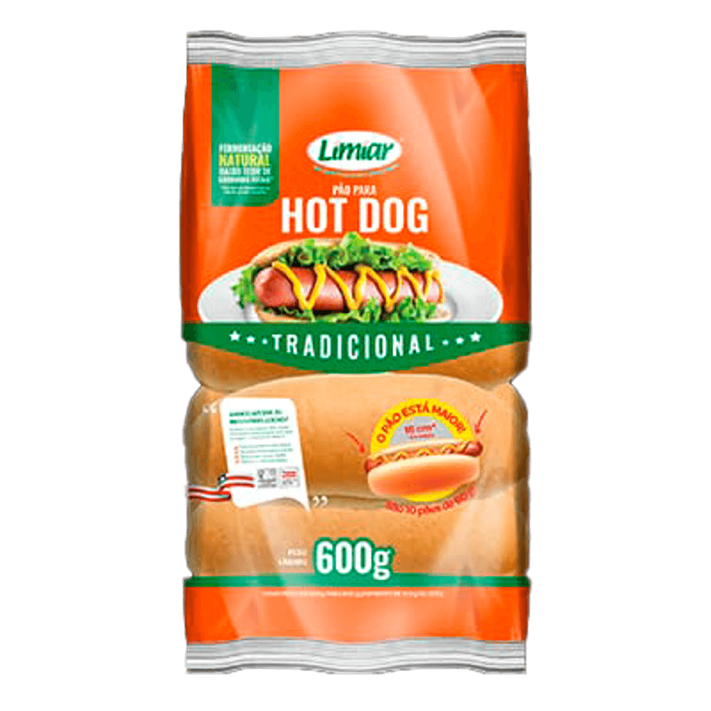 Pão de Hot Dog Limiar 600g