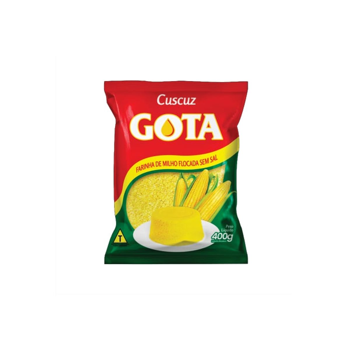 Farinha de Milho Flocada Gota Pacote 400g