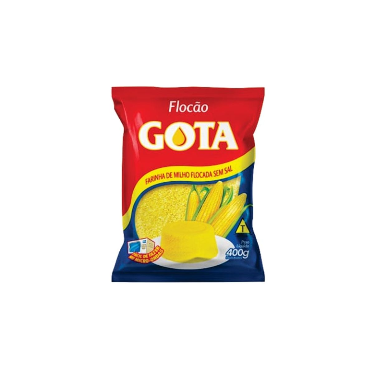Farinha de Milho Flocão Gota Pacote 400g