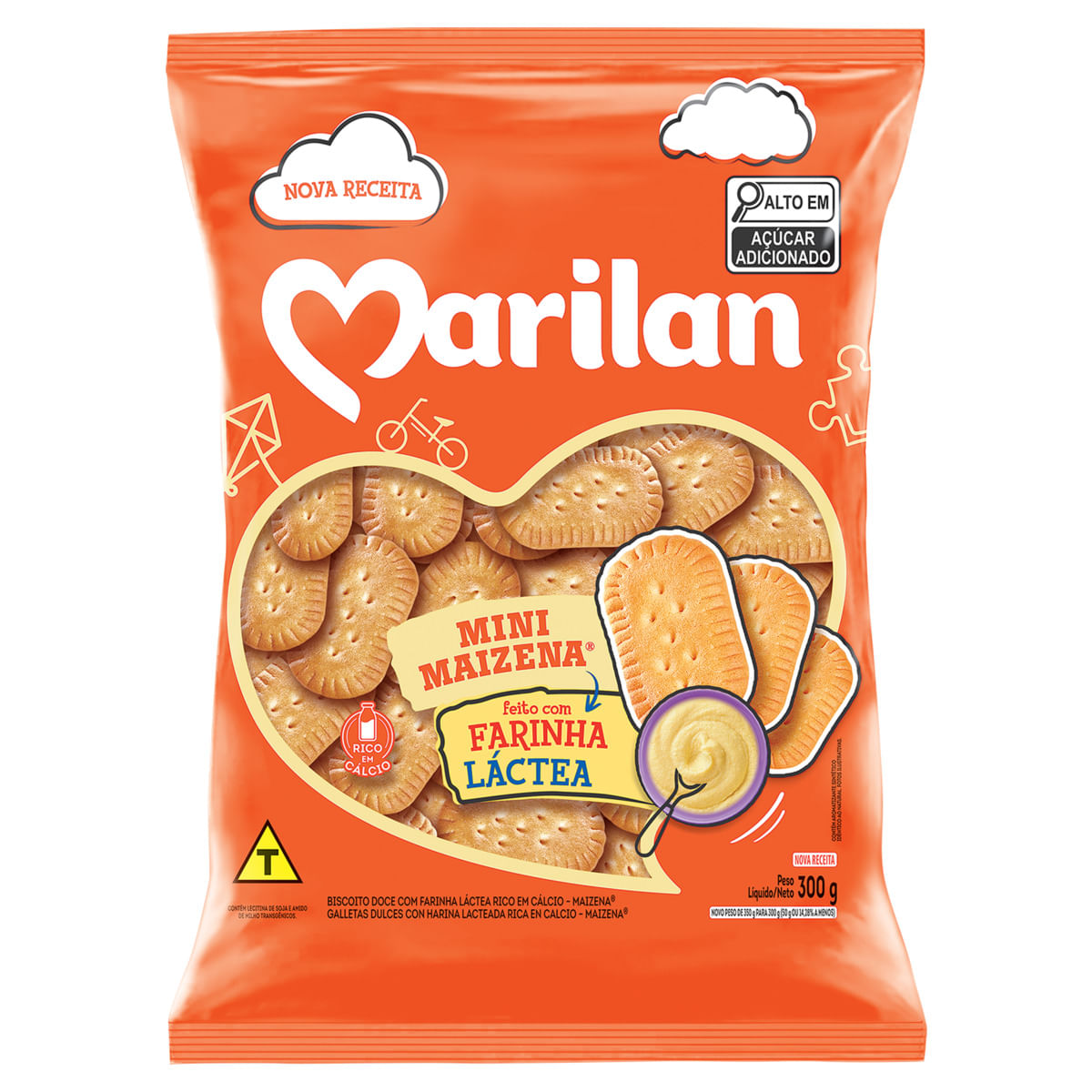 Biscoito Mini Maizena com Farinha Láctea Marilan 300g