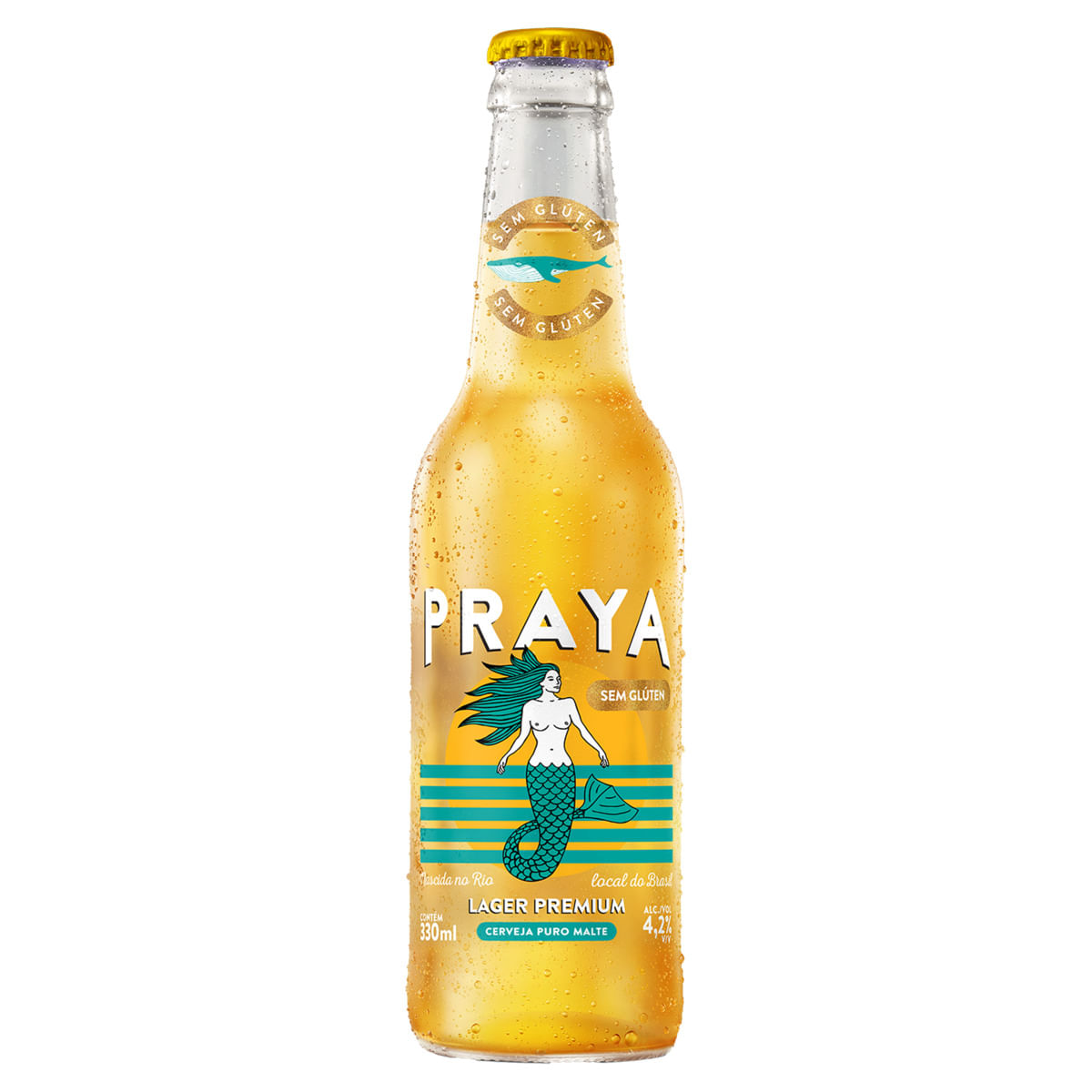 Cerveja Praya Puro Malte sem Glúten Long Neck 330ml