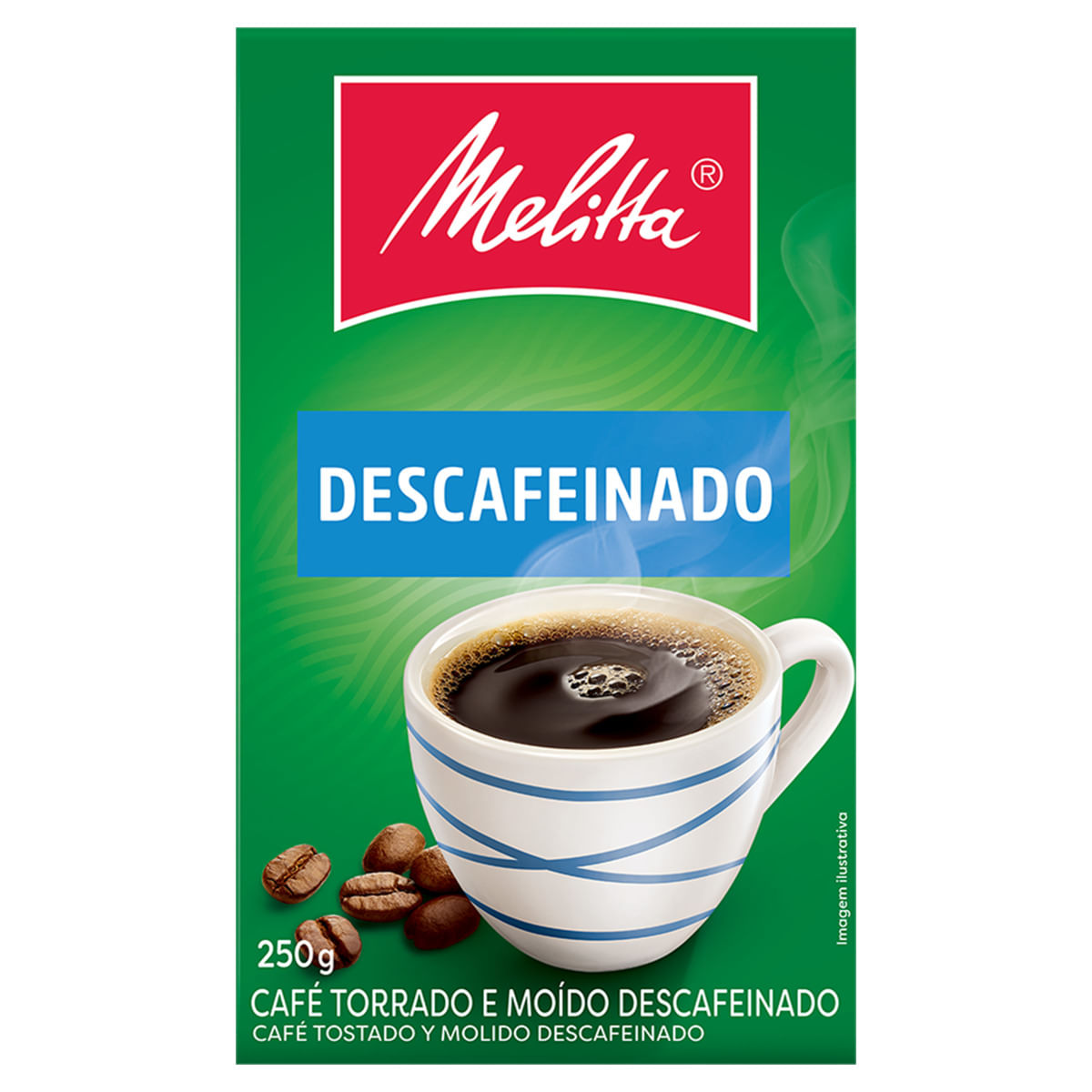 Café em Pó Melitta Torrado e Moído Descafeinado Caixa 250g