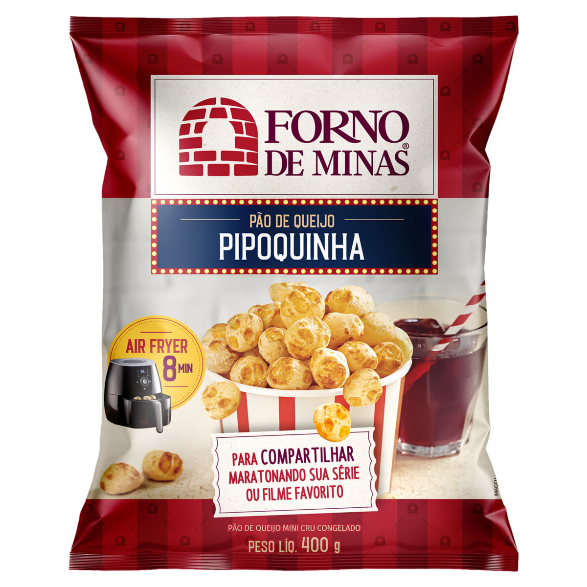 Pão de Queijo Forno de Minas Pipoquinha Congelada 400g