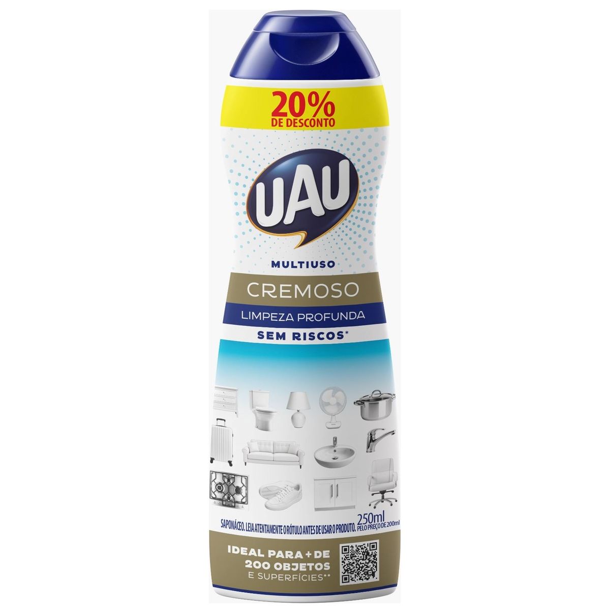 Saponáceo Cremoso UAU Tradiicional Grátis 20% 250ml