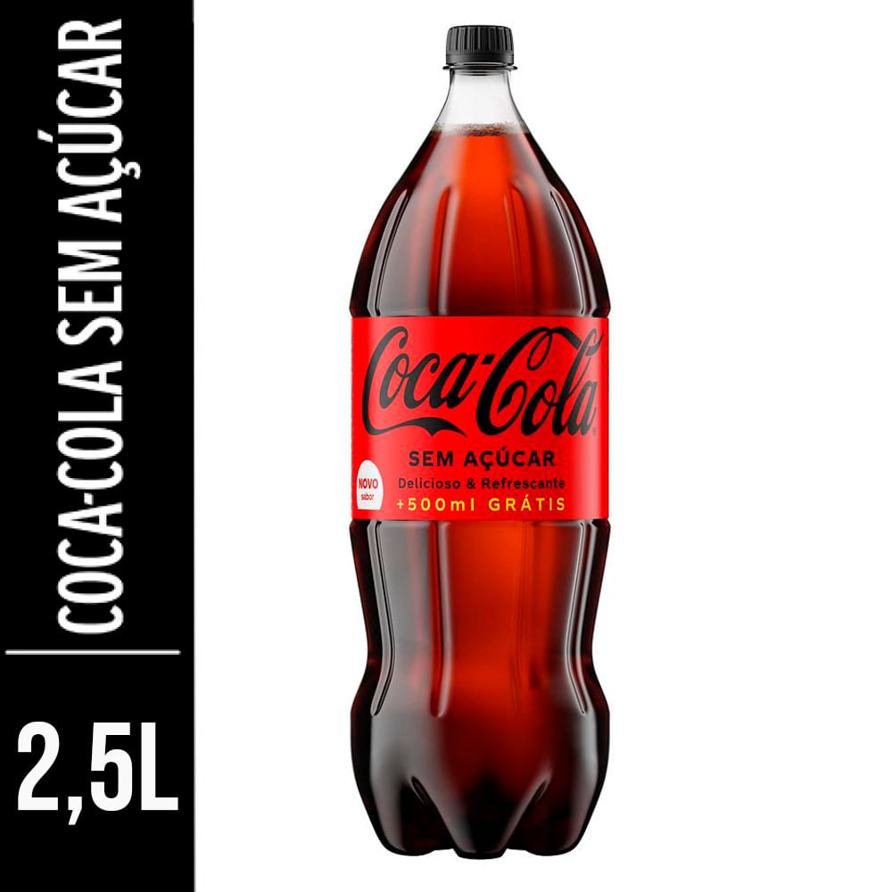 Refrigerante Coca-Cola sem Açúcar Pet 2,5 Litros