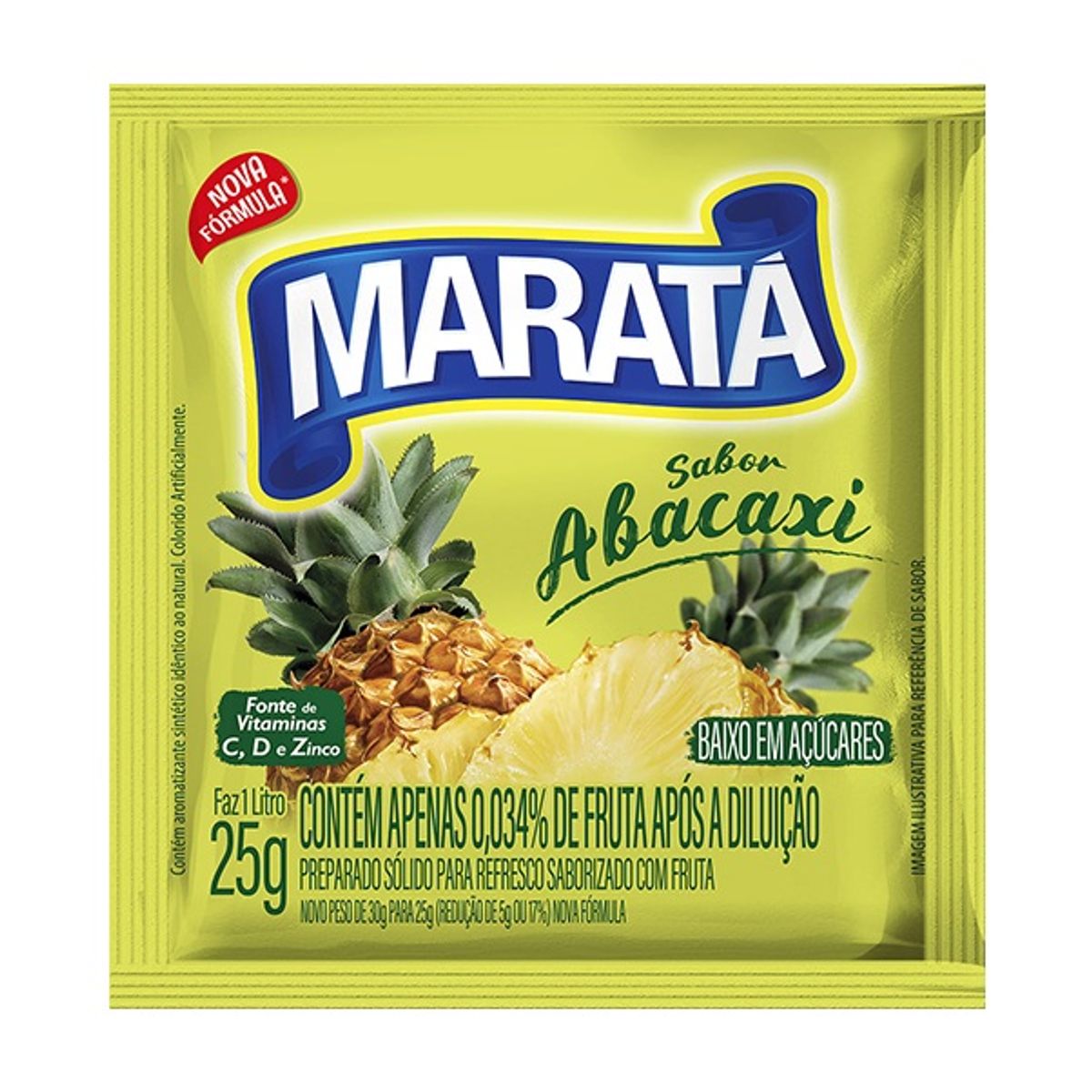 Refresco em Pó Maratá Abacaxi 25g