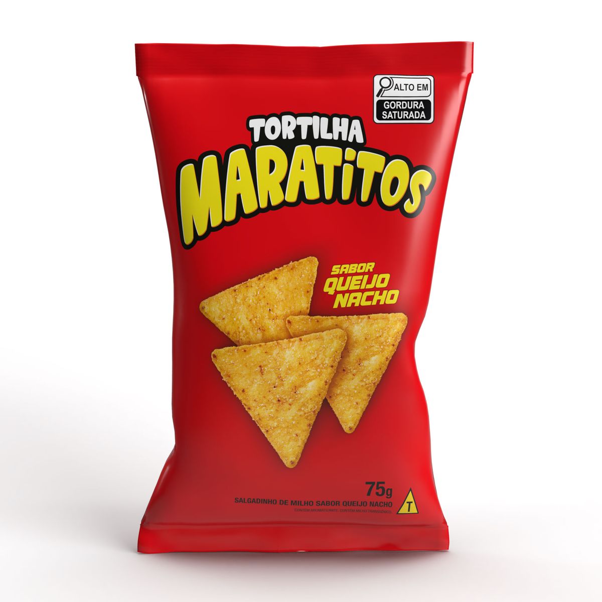 Salgadinho Maratitos Tortilha Queijo Nacho 75g