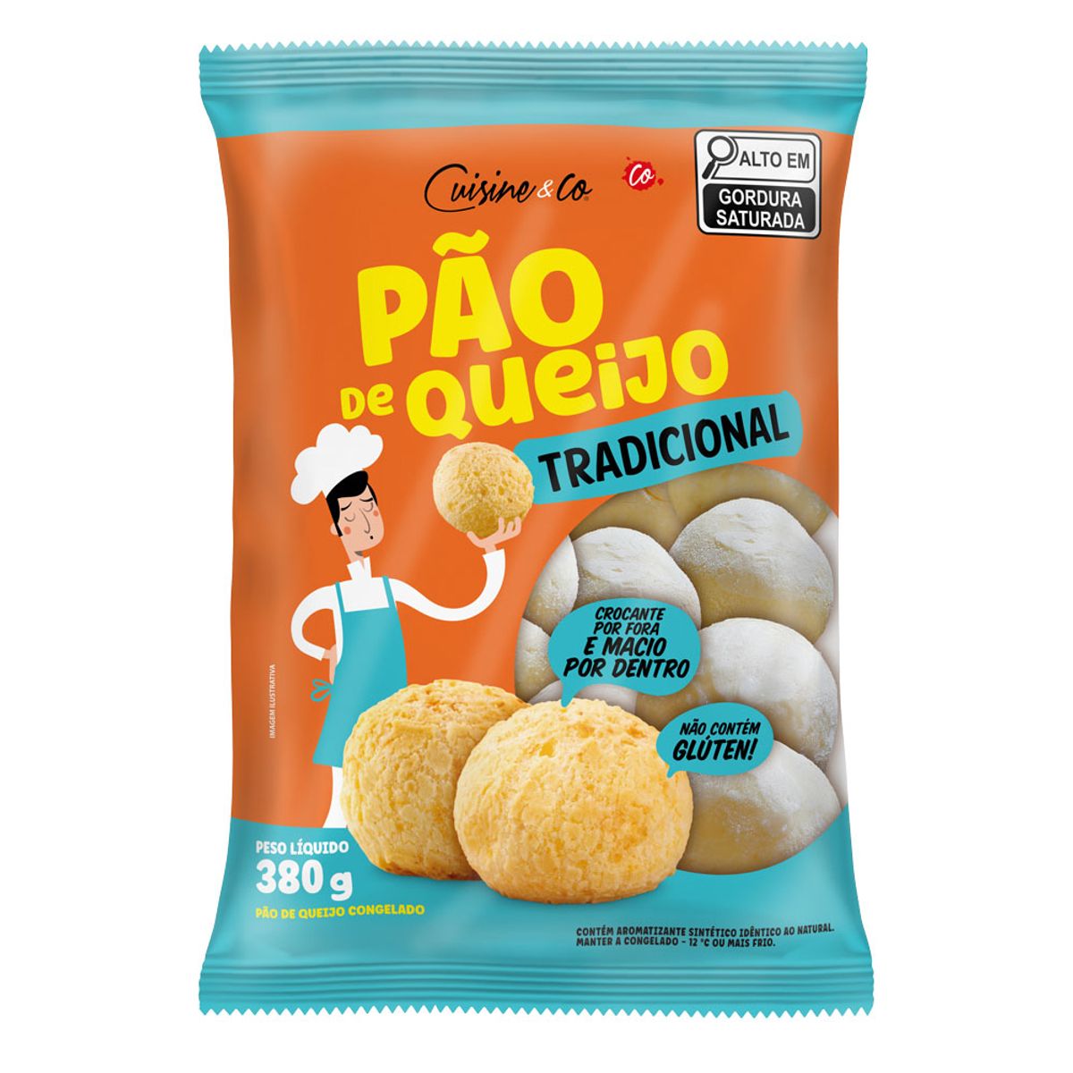 Pão de Queijo Cuisine&Co Tradicional Congelado 380g