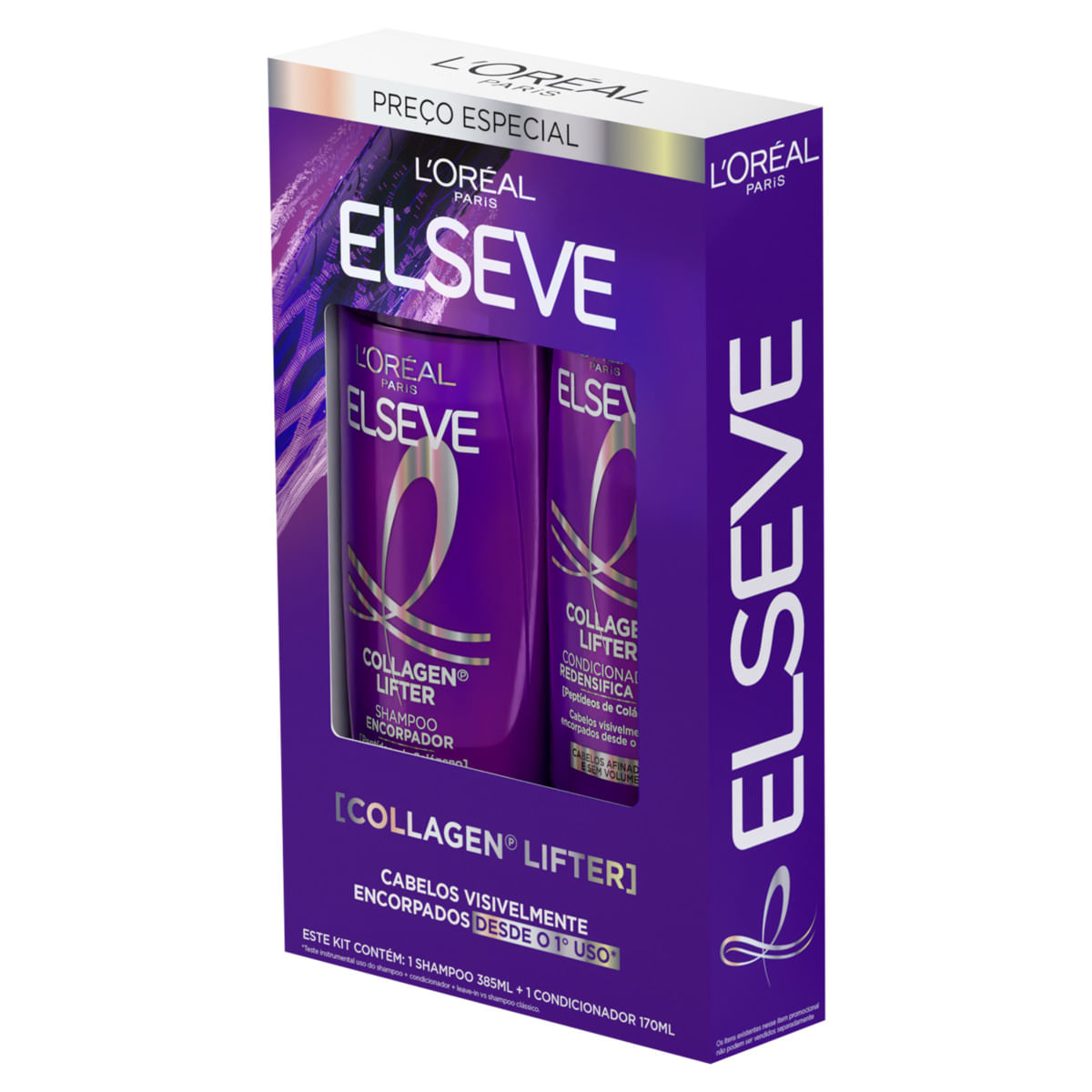 Kit Shampoo 385ml + Condicionador 170ml Elseve Collagen Lifter