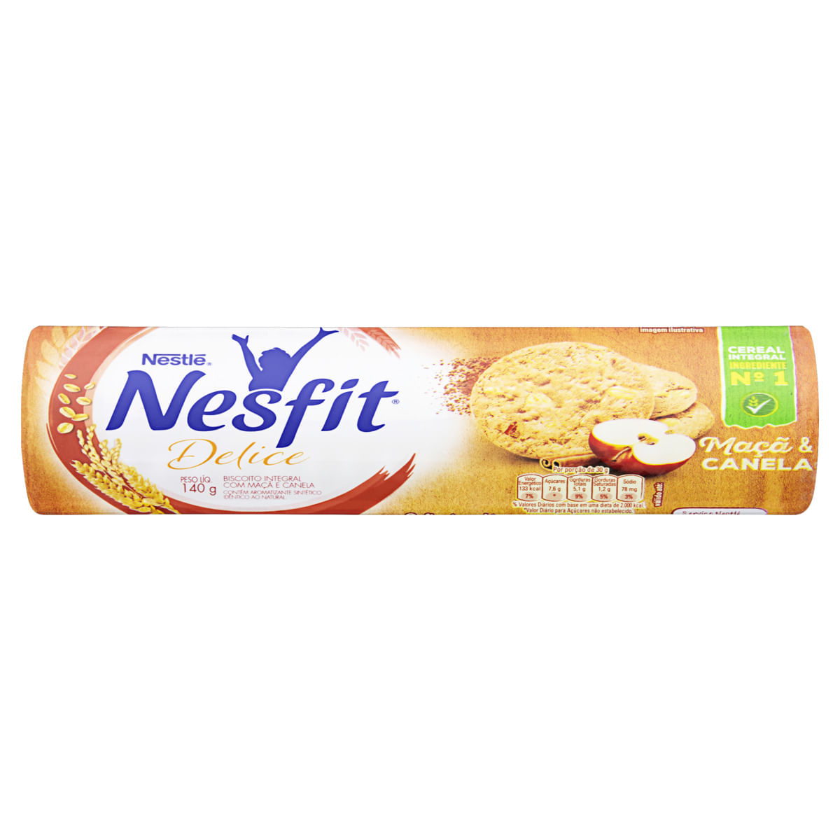 Biscoito Integral Nesfit Delice Maçã & Canela 140g