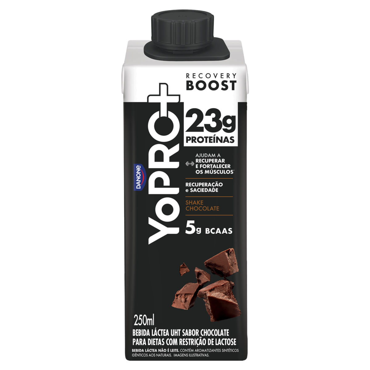 Bebida Láctea UHT Yopro + Recovery Boost Zero Lactose 23g ProteínasShake Chocolate Caixa 250ml