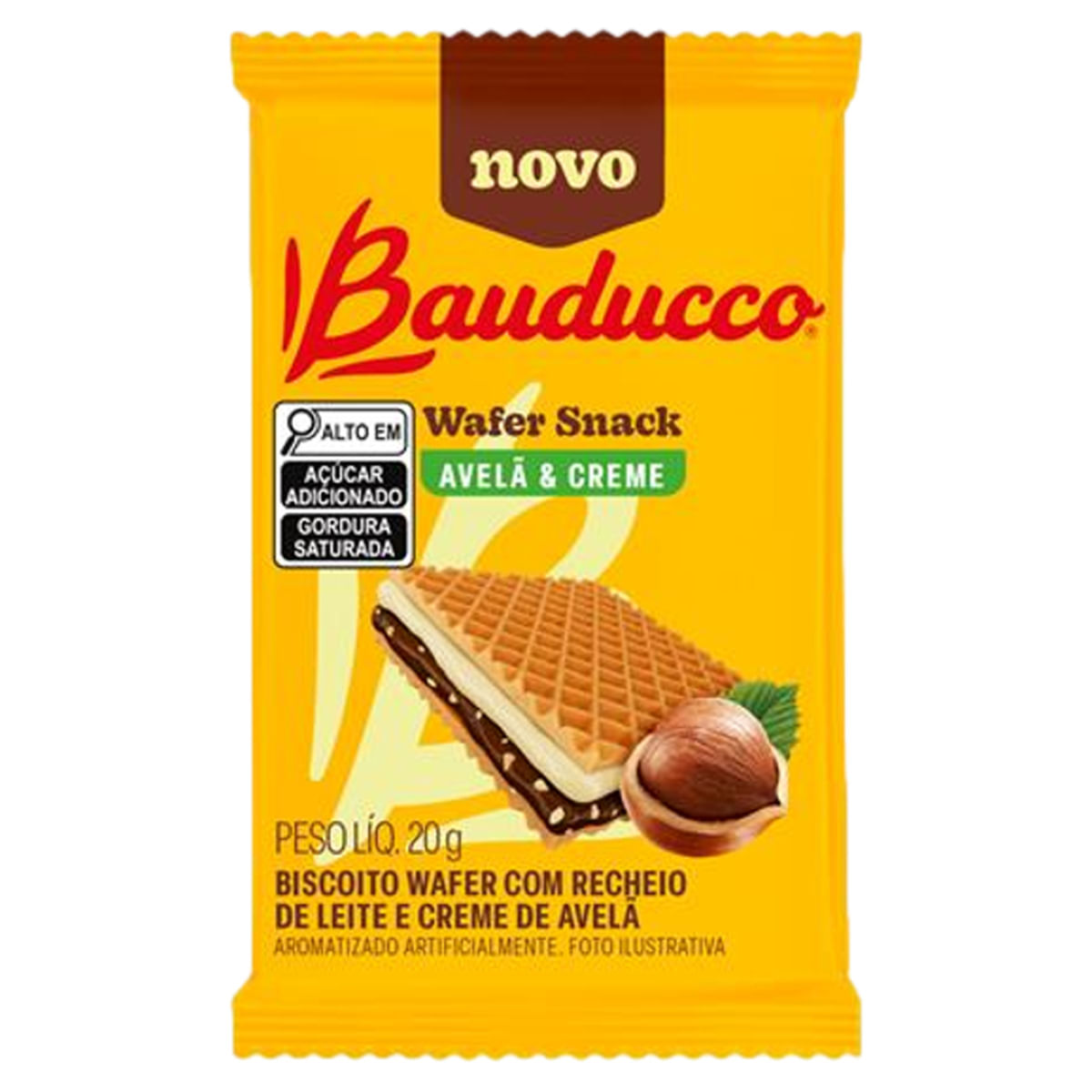 Biscoito Wafer Bauducco Avelã & Creme 20g
