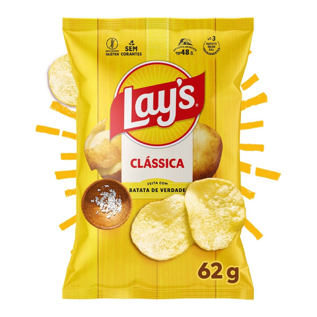 Batata Frita Lisa Lay's Clássica 62g