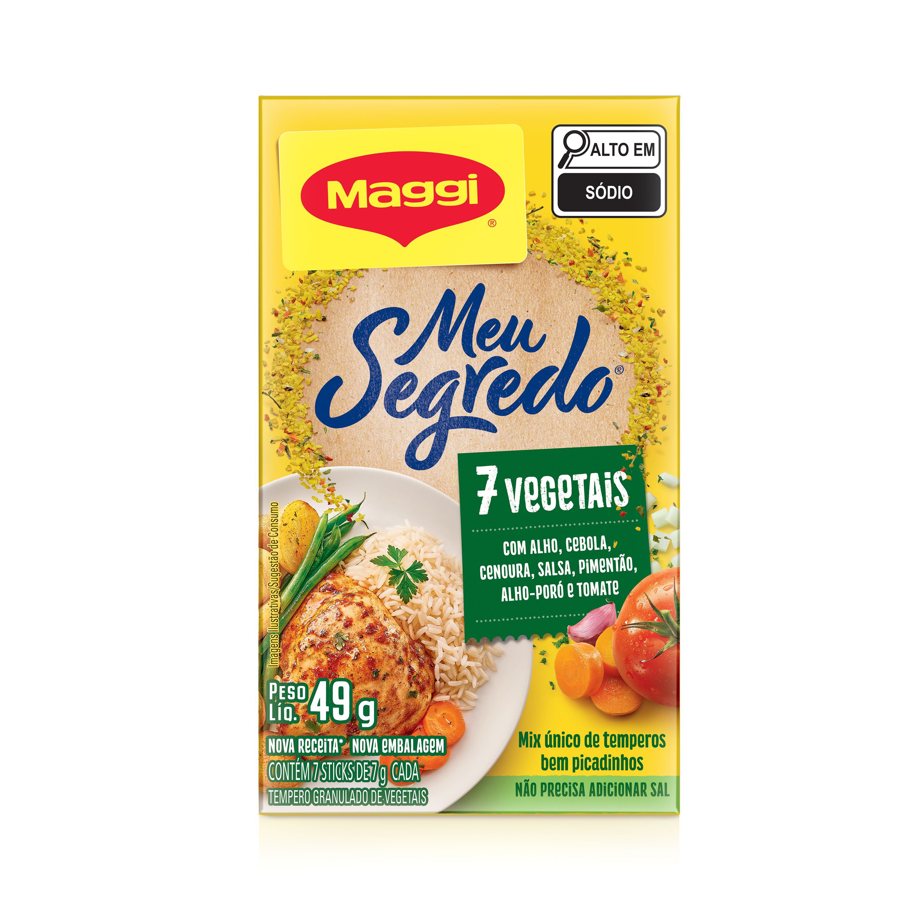 Tempero Maggi Meu Segredo 7 Vergetais 49g