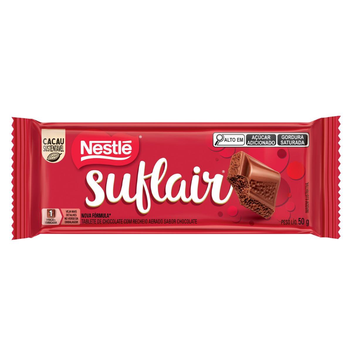 Chocolate Nestlé ao Leite Aerado Suflair Pacote 50g