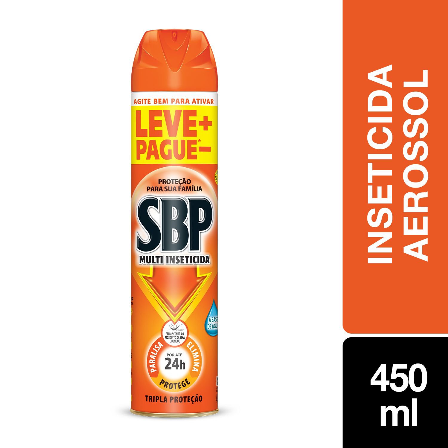 Multi-Inseticida Aerossol SBP Base Água Regular 450ml Spray Leve + Pague -