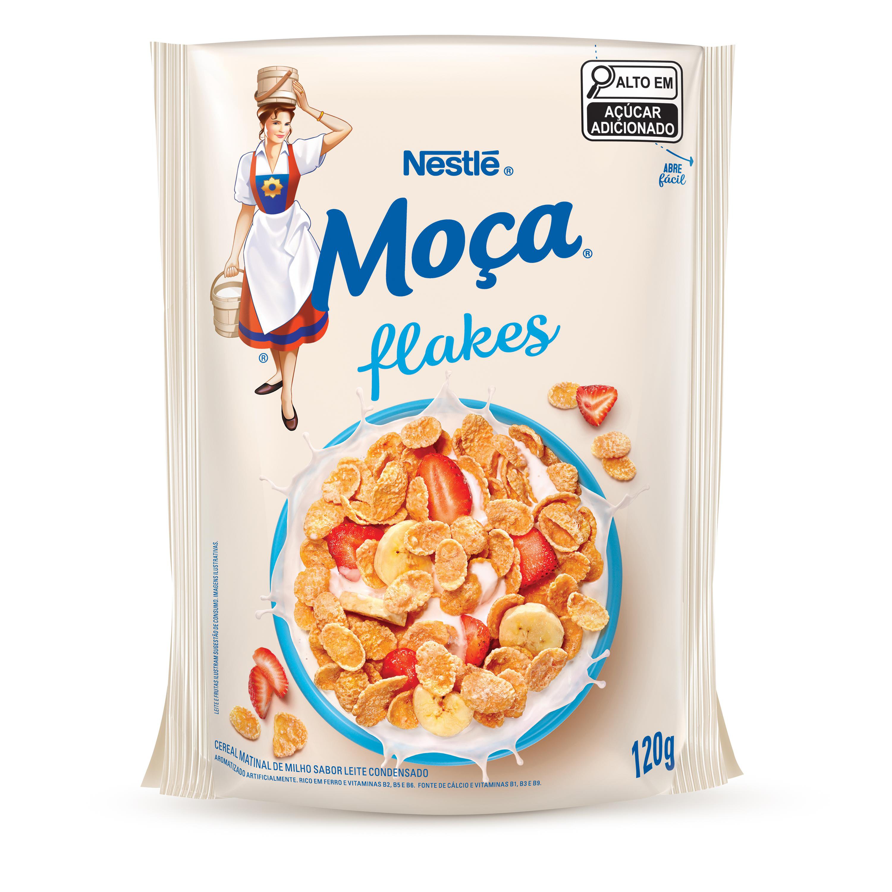 Cereal Matinal Nestlé Moça Flakes Leite Condensado Sachê 120g