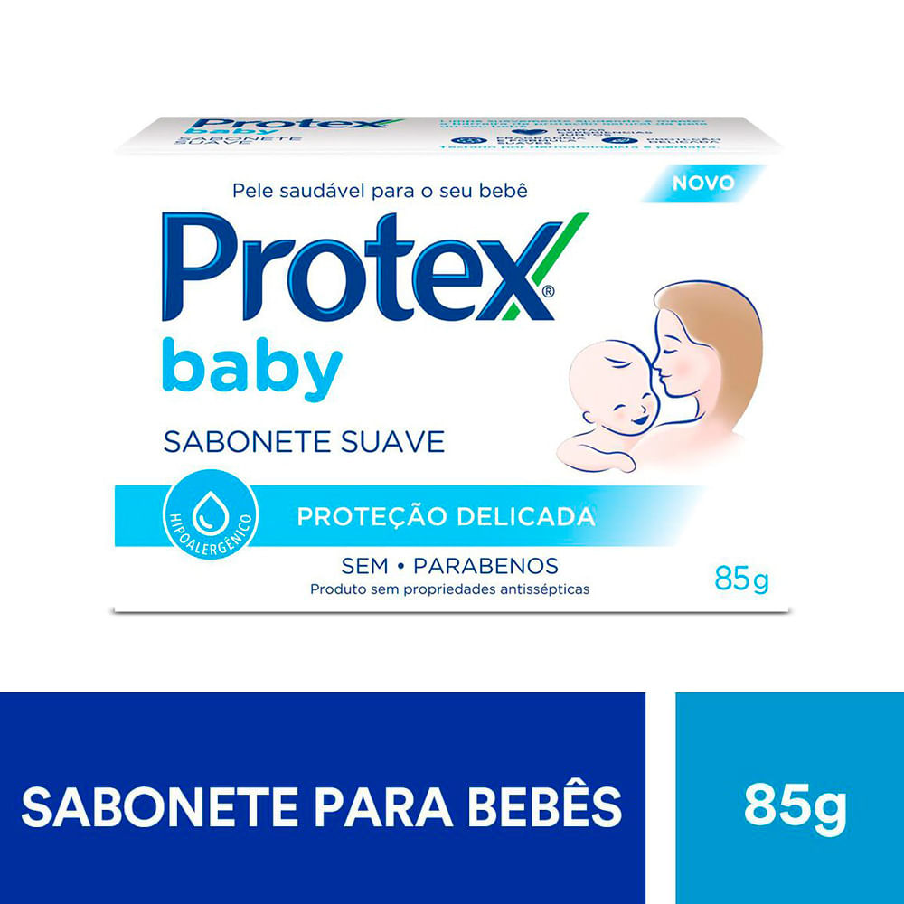 Sabonete Em Barra Para Bebê Protex Baby Delicate Care 85g
